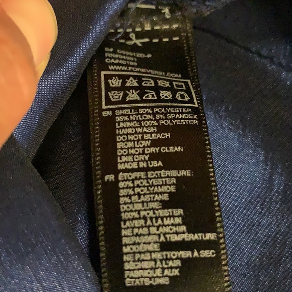 NWOT Forever 21 Plus Strapless Rhinestone Sapphire Dress - Picture 11 of 13